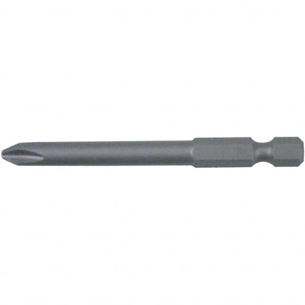 Wiha - #00 Phillips Power Bit Set - 1/4" Hex Drive, 2-3/4" OAL - Benchmark Tooling