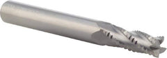 M.A. Ford - 9/32" Diam, 3/4" LOC, 4 Flute Solid Carbide Roughing Square End Mill - Uncoated, 2-1/2" OAL, 5/16" Shank Diam, Single End, Centercutting, 30° Helix - Benchmark Tooling