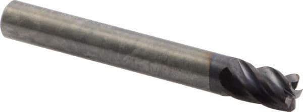 M.A. Ford - 1/4", 5 Flute, Single End, Solid Carbide, 0.03" Corner Radius End Mill - 2" OAL, 38° Helix, Right Hand Flute, 3/8" LOC, Right Hand Cut - Benchmark Tooling