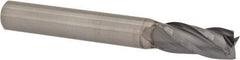 M.A. Ford - 1/4", 1/2" LOC, 1/4" Shank Diam, 2" OAL, 4 Flute, Solid Carbide Square End Mill - Single End, TiCN Finish, 30° Helix, Centercutting, Right Hand Cut, Right Hand Flute, Series 163 - Benchmark Tooling