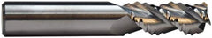 M.A. Ford - 16mm Diam, Coarse Pitch, 30mm LOC, 3 Flute Solid Carbide Roughing Square End Mill - 89mm OAL, 16mm Shank Diam, Single End, Centercutting, 45° Helix - Benchmark Tooling