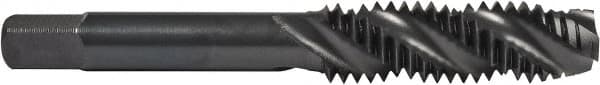 Union Butterfield - 1/4-28 UNF 3 Flute 2B/3B Plug Spiral Flute Tap - High Speed Steel, Oxide Finish, 2-1/2" OAL, Right Hand Flute, Right Hand Thread, H3, Series 1591 - Exact Industrial Supply