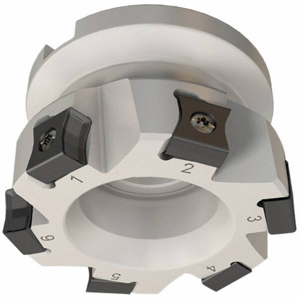 Iscar - 6 Inserts, 40mm Cut Diam, 16mm Arbor Diam, 10mm Max Depth of Cut, Indexable Square-Shoulder Face Mill - 0/90° Lead Angle, 40mm High, LN.. 11.. Insert Compatibility, Series TangMill - Benchmark Tooling