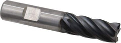 Kennametal - 5/8", 5 Flute, Solid Carbide, 0.03" Corner Radius End Mill - 3-1/2" OAL, 1-1/4" LOC - Benchmark Tooling