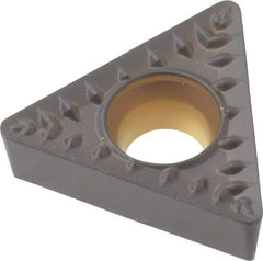 Kennametal - TCMT32.52 MP Grade KCP25 Carbide Turning Insert - TiCN/Al2O3 Finish, 60° Triangle, 3/8" Inscr Circle, 5/32" Thick, 1/32" Corner Radius - Benchmark Tooling