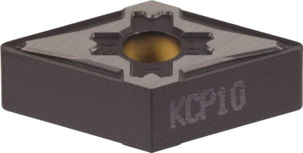 Kennametal - DNMG442 FW Grade KCP05 Carbide Turning Insert - TiCN/Al2O3 Finish, 55° Diamond, 1/2" Inscr Circle, 1/4" Thick, 1/32" Corner Radius - Benchmark Tooling