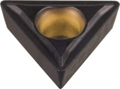 Kennametal - TPMT32.52 LF Grade KCP25 Carbide Turning Insert - TiCN/Al2O3 Finish, 60° Triangle, 3/8" Inscr Circle, 5/32" Thick, 1/32" Corner Radius - Benchmark Tooling