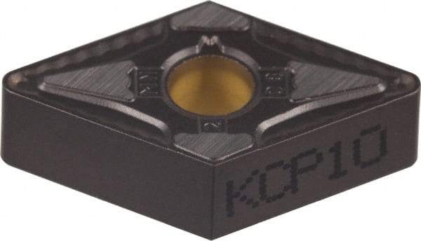 Kennametal - DNMG433 MN Grade KCP25 Carbide Turning Insert - TiCN/Al2O3 Finish, 55° Diamond, 1/2" Inscr Circle, 3/16" Thick, 3/64" Corner Radius - Benchmark Tooling