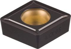 Kennametal - CCMT21.52 LF Grade KCK05 Carbide Turning Insert - TiCN/Al2O3 Finish, 80° Diamond, 1/4" Inscr Circle, 3/32" Thick, 1/32" Corner Radius - Benchmark Tooling