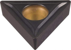 Kennametal - TCMT21.52 LF Grade KCK05 Carbide Turning Insert - TiCN/Al2O3 Finish, 60° Triangle, 1/4" Inscr Circle, 3/32" Thick, 1/32" Corner Radius - Benchmark Tooling