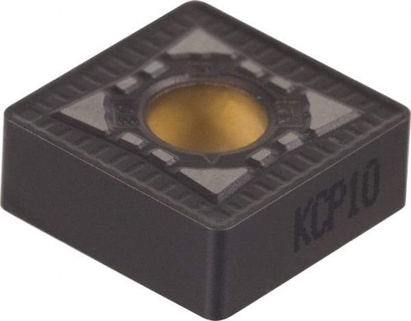 Kennametal - SNMG643 RN Grade KCP40 Carbide Turning Insert - TiN/TiCN/Al2O3 Finish, 90° Square, 3/4" Inscr Circle, 1/4" Thick, 3/64" Corner Radius - Benchmark Tooling