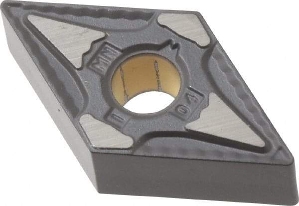 Kennametal - DNMG331 MN Grade KCP25 Carbide Turning Insert - TiCN/Al2O3 Finish, 55° Diamond, 3/8" Inscr Circle, 3/16" Thick, 1/64" Corner Radius - Benchmark Tooling
