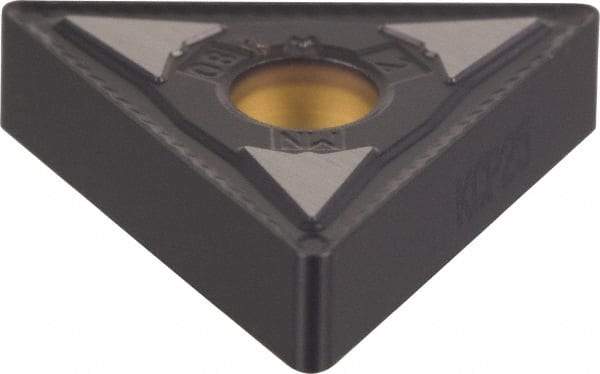 Kennametal - TNMG432 MN Grade KCP40 Carbide Turning Insert - TiCN/Al2O3 Finish, 60° Triangle, 1/2" Inscr Circle, 3/16" Thick, 1/32" Corner Radius - Benchmark Tooling