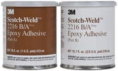 3M - 16 oz Can Two Part Epoxy - 90 min Working Time, 3,200 psi Shear Strength, Series 2216 - Benchmark Tooling