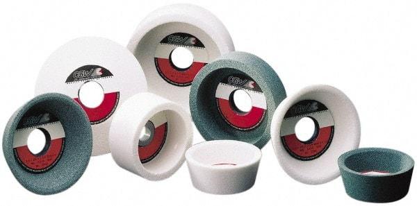 Camel Grinding Wheels - 5" Diam, 1-1/4" Hole Size, 1-3/4" Overall Thickness, 60 Grit, Type 11 Tool & Cutter Grinding Wheel - Medium Grade, Aluminum Oxide, J Hardness, Vitrified Bond, 5,348 RPM - Benchmark Tooling