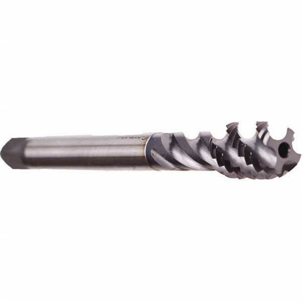 Emuge - 5/8-11 UNC 4 Flute 2B Bottoming Spiral Flute Tap - Cobalt, TiCN Finish, 4.331" OAL, Right Hand Flute, Right Hand Thread, Series Enorm - Benchmark Tooling