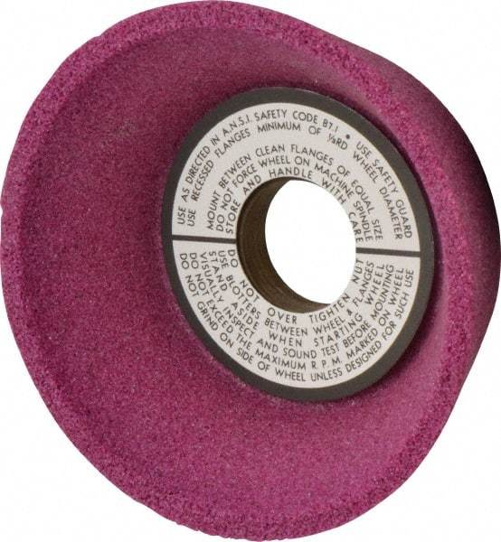 Grier Abrasives - 5" Diam, 1-1/4" Hole Size, 2-3/16" Overall Thickness, 46 Grit, Type 11 Tool & Cutter Grinding Wheel - Coarse Grade, Aluminum Oxide, H Hardness, Vitrified Bond, 4,966 RPM - Benchmark Tooling