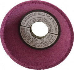 Grier Abrasives - 5" Diam, 1-1/4" Hole Size, 2-3/16" Overall Thickness, 46 Grit, Type 11 Tool & Cutter Grinding Wheel - Coarse Grade, Aluminum Oxide, K Hardness, Vitrified Bond, 4,966 RPM - Benchmark Tooling