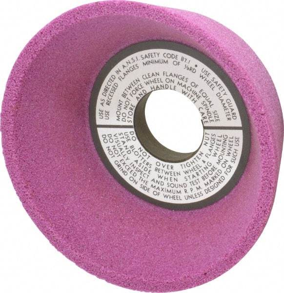 Grier Abrasives - 5" Diam, 1-1/4" Hole Size, 2-3/16" Overall Thickness, 60 Grit, Type 11 Tool & Cutter Grinding Wheel - Medium Grade, Aluminum Oxide, K Hardness, Vitrified Bond, 4,966 RPM - Benchmark Tooling