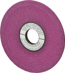 Grier Abrasives - 6" Diam, 1-1/4" Hole Size, 1/2" Overall Thickness, 46 Grit, Type 12 Tool & Cutter Grinding Wheel - Coarse Grade, Aluminum Oxide, J Hardness, Vitrified Bond, 4,138 RPM - Benchmark Tooling