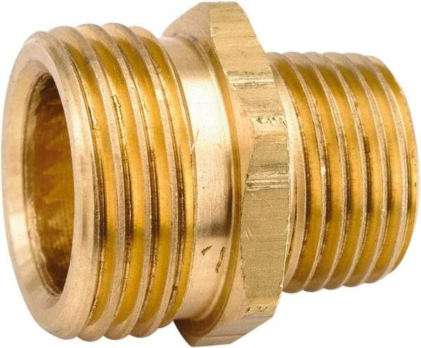 ANDERSON METALS - 3/4 MGHT & 3/8 MPT Garden Hose Male x MIP - Lead Free Brass, Male Hose to Male Pipe Connector - Benchmark Tooling