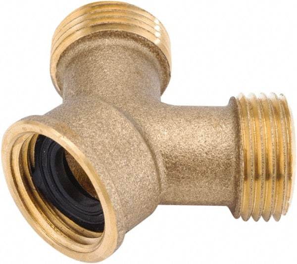 ANDERSON METALS - 3/4 GHT Garden Hose F x M x M Garden Hose Y - Zinc, Female Hose to Male Hose to Male Hose Connector - Benchmark Tooling