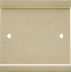 Hubbell Wiring Device-Kellems - 4-3/4 Inch Long x 4-3/4 Inch High, Rectangular Raceway Fitting - Ivory, For Use with HBL4750 Series Raceways - Benchmark Tooling