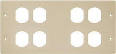 Hubbell Wiring Device-Kellems - 10.22 Inch Long x 4-3/4 Inch High, Rectangular 4 Gang Raceway Cover Plate - Ivory, For Use with HBL4750 Series Raceways - Benchmark Tooling