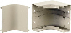 Hubbell Wiring Device-Kellems - 4.74 Inch Long x 4-3/4 Inch High, Raceway Elbow End - Ivory, For Use with HBL4750 Series Raceways - Benchmark Tooling