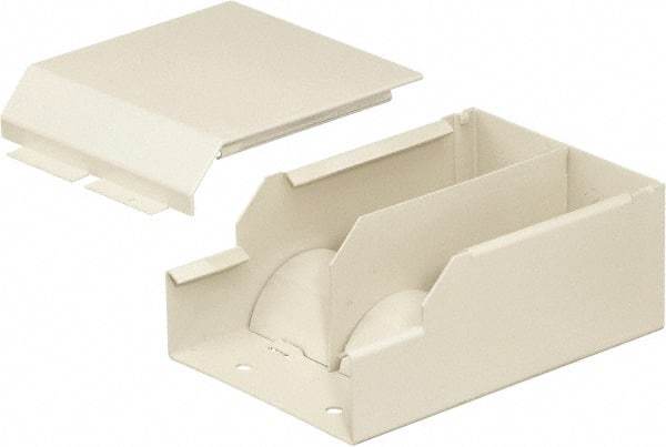Hubbell Wiring Device-Kellems - 6.76 Inch Long x 4-3/4 Inch Wide x 2.66 Inch High, Rectangular Raceway Fitting - Ivory, For Use with HBL4750 Series Raceways - Benchmark Tooling