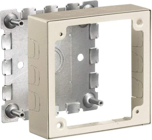 Hubbell Wiring Device-Kellems - 4.64 Inch Long x 1.38 Inch Wide x 4.54 Inch High, Rectangular Raceway Box - Ivory, For Use with HBL500 Series Raceways and HBL750 Series Raceways - Benchmark Tooling