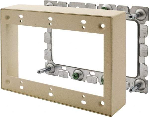 Hubbell Wiring Device-Kellems - 6.45 Inch Long x 1.38 Inch Wide x 4.54 Inch High, Rectangular Raceway Box - Ivory, For Use with HBL500 Series Raceways and HBL750 Series Raceways - Benchmark Tooling