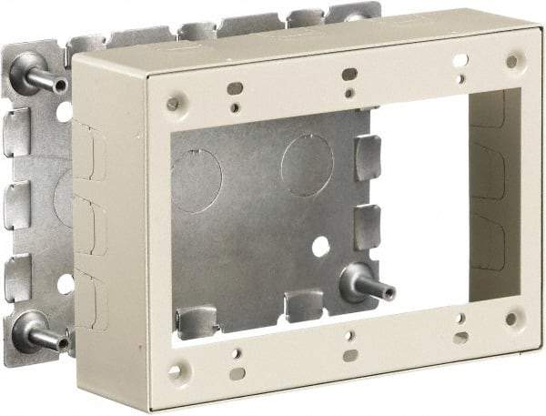 Hubbell Wiring Device-Kellems - 6.45 Inch Long x 1-3/4 Inch Wide x 4.54 Inch High, Rectangular Raceway Box - Ivory, For Use with HBL500 Series Raceways and HBL750 Series Raceways - Benchmark Tooling