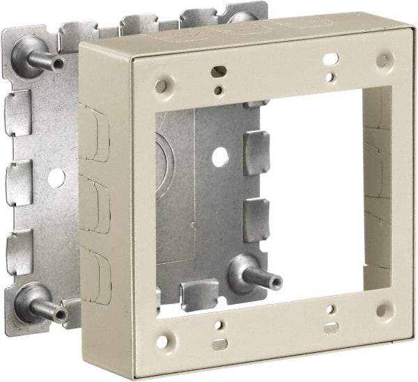 Hubbell Wiring Device-Kellems - 4.64 Inch Long x 1.38 Inch Wide x 4.54 Inch High, Rectangular Raceway Box - Ivory, For Use with HBL500 Series Raceways and HBL750 Series Raceways - Benchmark Tooling