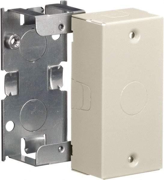 Hubbell Wiring Device-Kellems - 2 Inch Long x 1.39 Inch Wide x 4.12 Inch High, Rectangular Raceway Box - Ivory, For Use with HBL500 Series Raceways and HBL750 Series Raceways - Benchmark Tooling