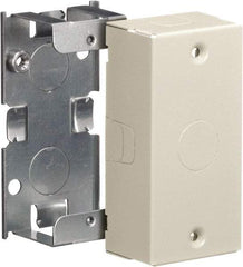 Hubbell Wiring Device-Kellems - 2 Inch Long x 1.39 Inch Wide x 4.12 Inch High, Rectangular Raceway Box - Ivory, For Use with HBL500 Series Raceways and HBL750 Series Raceways - Benchmark Tooling