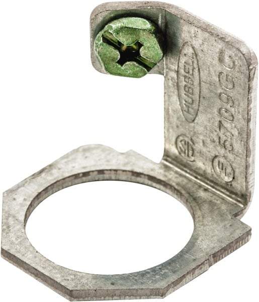 Hubbell Wiring Device-Kellems - 1.18 Inch Long x 1.04 Inch High, Raceway Grounding Clamp - Metallic, For Use with HBL500 Series Raceways and HBL750 Series Raceways - Benchmark Tooling