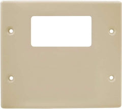 Hubbell Wiring Device-Kellems - 5.43 Inch Long x 4-3/4 Inch High, Rectangular Raceway Plate - Ivory, For Use with HBL4700 Series Raceways and HBL4750 Series Metal Raceways - Benchmark Tooling