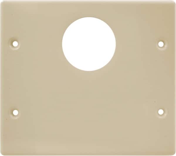Hubbell Wiring Device-Kellems - 5.43 Inch Long x 4-3/4 Inch High, Rectangular Raceway Plate - Ivory, For Use with HBL4700 Series Raceways and HBL4750 Series Metal Raceways - Benchmark Tooling