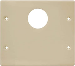 Hubbell Wiring Device-Kellems - 5.43 Inch Long x 4-3/4 Inch High, Rectangular Raceway Plate - Ivory, For Use with HBL4700 Series Raceways and HBL4750 Series Metal Raceways - Benchmark Tooling