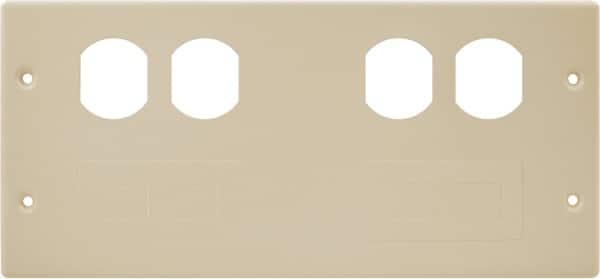 Hubbell Wiring Device-Kellems - 10.22 Inch Long x 4-3/4 Inch High, Rectangular Raceway Plate - Ivory, For Use with HBL4750 Series Raceways - Benchmark Tooling