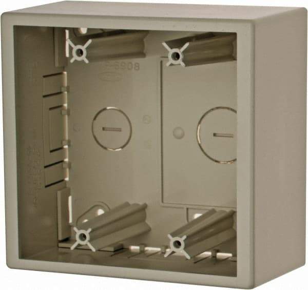 Hubbell Wiring Device-Kellems - 5.06 Inch Long x 2.44 Inch Wide x 4.9 Inch High, Rectangular Raceway Box - White, For Use with PL1 LANTrak Latching Raceways, PP1 PremiseTrak Latching Raceways, PW2 WallTrak Latching Raceways - Benchmark Tooling