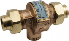 Conbraco - 1/2 Thread, 175 psi WOG Rating, Bronze Dual Check Backflow Preventer Valve - Lead-Free, Use with Potable Water Applications - Benchmark Tooling