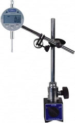 Fowler - 0.0005" Graduation, 1" Max Meas, Electronic Indicator & Base Kit - 0.01mm Resolution, 2.3" Base Length x 2" Base Width x 1.8" Base Height, 2-1/4" Dial Diam - Benchmark Tooling