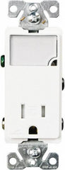 Cooper Wiring Devices - 2 Pole, 125 VAC, 15 Amp, 1 Outlet, Flush Mounted, Self Grounding, Tamper Resistant Combination Outlet with Night Light - 5-15R Configuration, Back Side Wiring, Thermoplastic Material, cULus Listed Standard - Benchmark Tooling