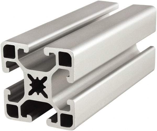 80/20 Inc. - 6 Meters Long x 40 mm Wide x 40 mm Deep, T-Slotted Aluminum Extrusion - Clear Anodized Finish - Benchmark Tooling