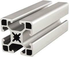 80/20 Inc. - 4 Meters Long x 40 mm Wide x 40 mm Deep, T-Slotted Aluminum Extrusion - Clear Anodized Finish - Benchmark Tooling