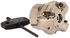 Seco - 1.57" Cut Diam, 1/2" Arbor Hole, 0.118" Max Depth of Cut, 40° Indexable Chamfer & Angle Face Mill - 4 Inserts, ON.U 05 Insert, Right Hand Cut, 4 Flutes, Through Coolant, Series Double Octo 05 - Benchmark Tooling