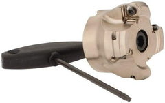 Seco - 1.97" Cut Diam, 3/4" Arbor Hole, 0.118" Max Depth of Cut, 40° Indexable Chamfer & Angle Face Mill - 5 Inserts, ON.U 05 Insert, Right Hand Cut, 5 Flutes, Through Coolant, Series Double Octo 05 - Benchmark Tooling