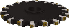 Seco - Arbor Hole Connection, 1.0236" Cutting Width, 3.4764" Depth of Cut, 250mm Cutter Diam, 1.9685" Hole Diam, 7 Tooth Indexable Slotting Cutter - 335.25 Toolholder, L/XNHQ 1407 Insert - Benchmark Tooling